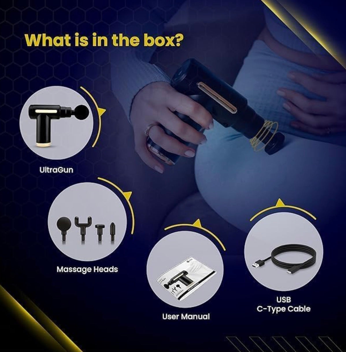 Pulse Nova™ Deep Tissue Massage Gun | Gun Massager for Full Body Pain Relief