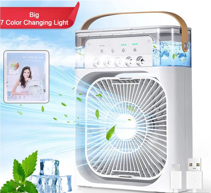 Cool Nova™ Portable Mini Air Cooler Fan | Portable Humidifier Air Cooler Mist Fan Mini Table Fan for Home with 3 Speed Mode with Water Spray