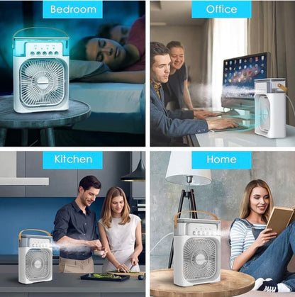 Cool Nova™ Portable Mini Air Cooler Fan | Portable Humidifier Air Cooler Mist Fan Mini Table Fan for Home with 3 Speed Mode with Water Spray