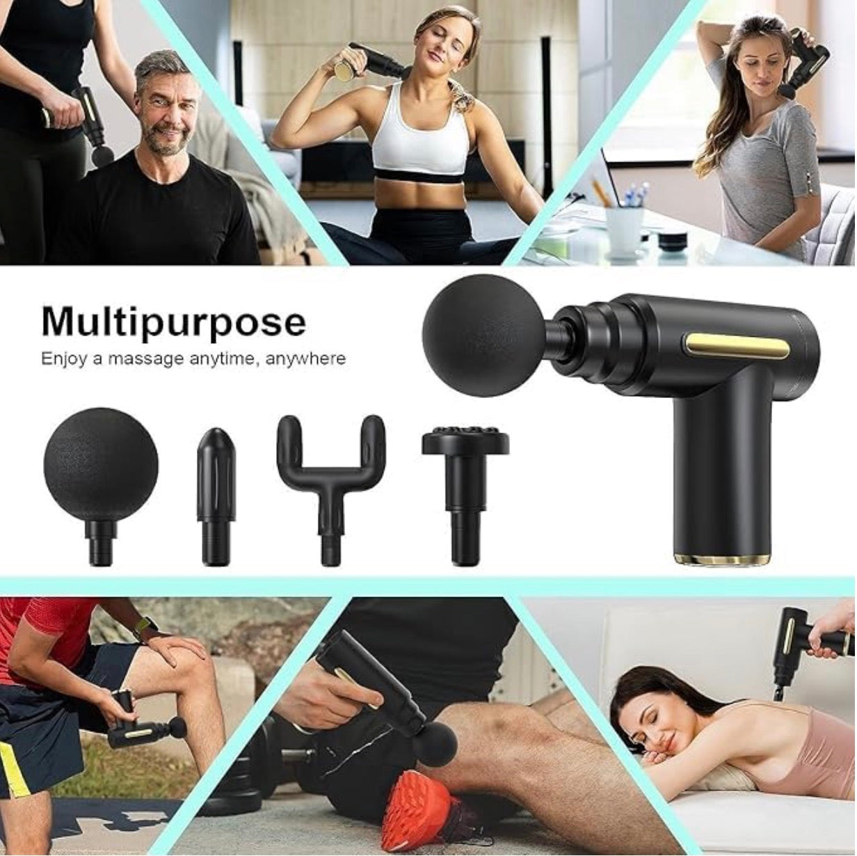 Pulse Nova™ Deep Tissue Massage Gun | Gun Massager for Full Body Pain Relief