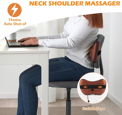 Deep Tissue Heat Massage for Ultimate Relaxation | Back & Neck Massager with Heat