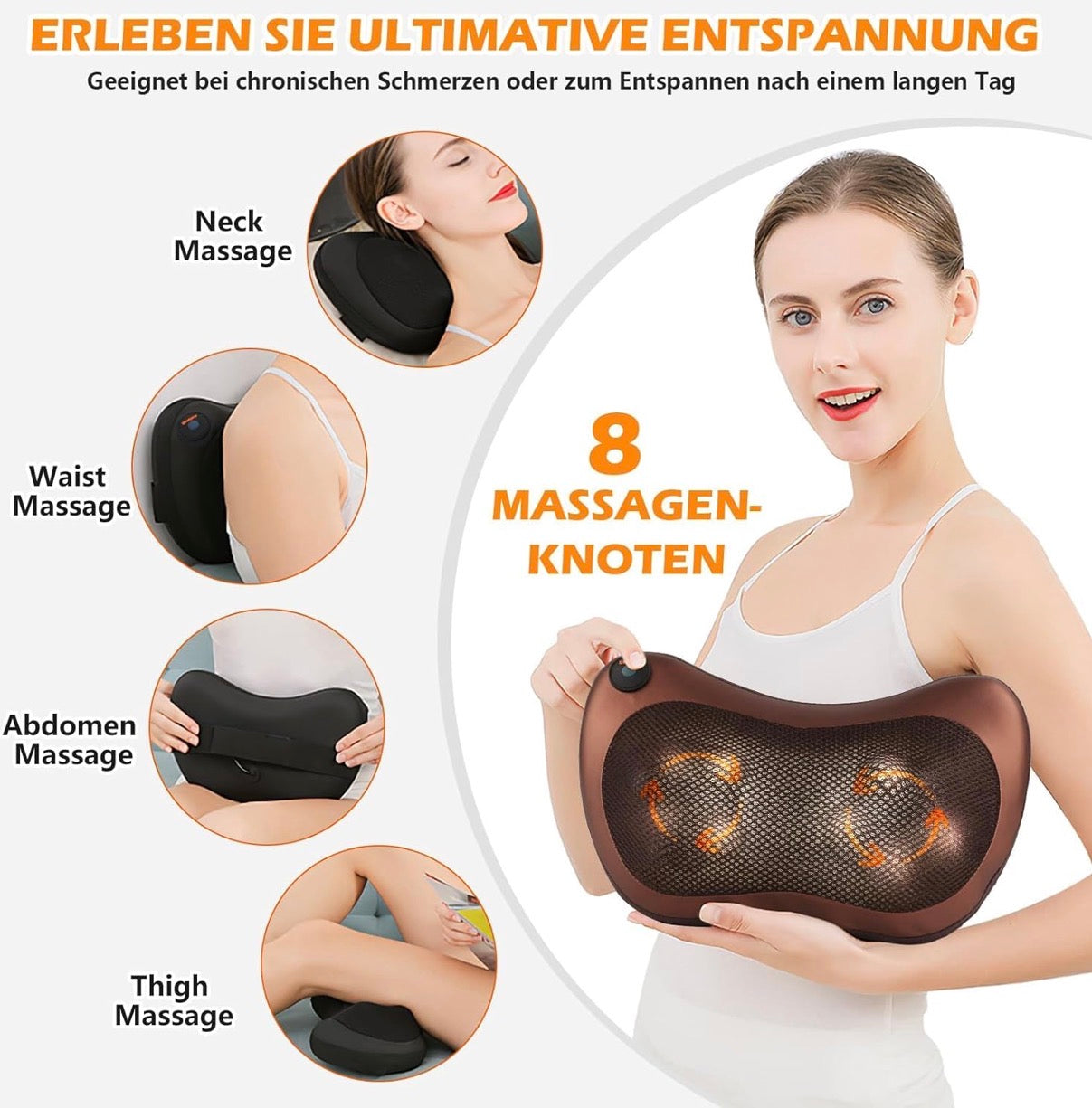 Deep Tissue Heat Massage for Ultimate Relaxation | Back & Neck Massager with Heat