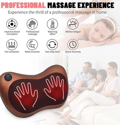 Deep Tissue Heat Massage for Ultimate Relaxation | Back & Neck Massager with Heat