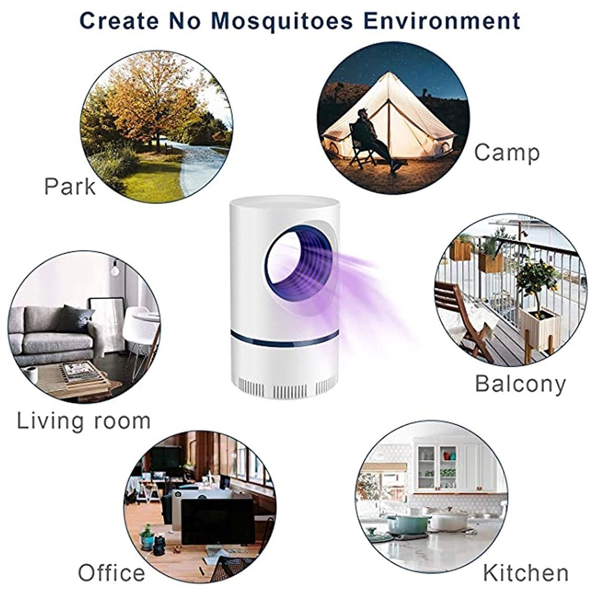 BuzzNova Mosquito Shield Lamp | Eco - Friendly Electronic LED Mosquito Killer Mahine Trap Lamp