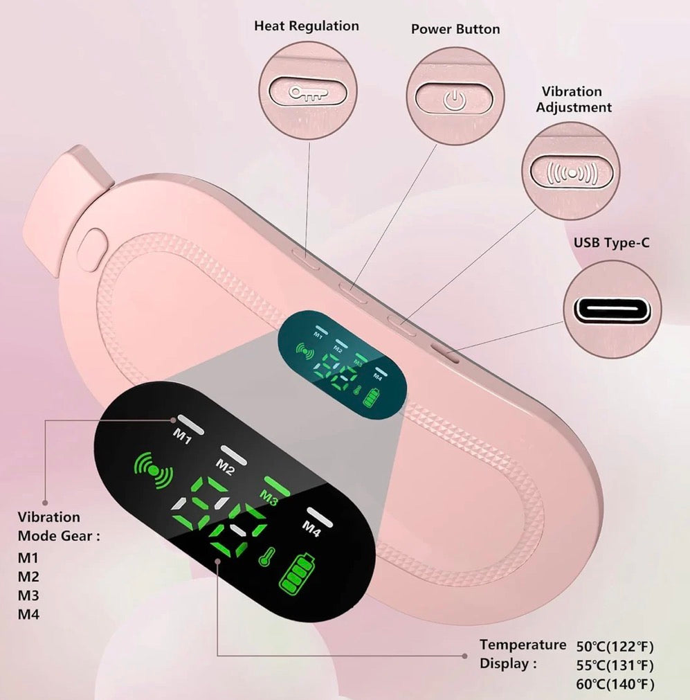 ComfortNova™ Portable Period Cramp Relief Massager & Heating Pad